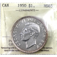 1950 Canada Dollar ICCS Certified MS-65