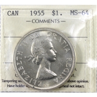 1955 Canada Dollar ICCS Certified MS-64 (XVL 840)