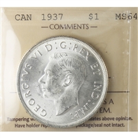 1937 Canada Dollar ICCS Certified MS-64 (XVV 411)