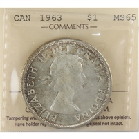 1963 Canada Dollar ICCS Certified MS-65 (XCK 511)
