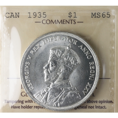 1935 Canada Dollar ICCS Certified MS-65 (XSI 148)