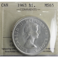 1963 Canada Dollar ICCS Certified MS-65 (XKR 115)