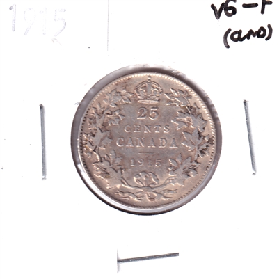 1915 Canada 25-cents VG-F (VG-10) Cleaned