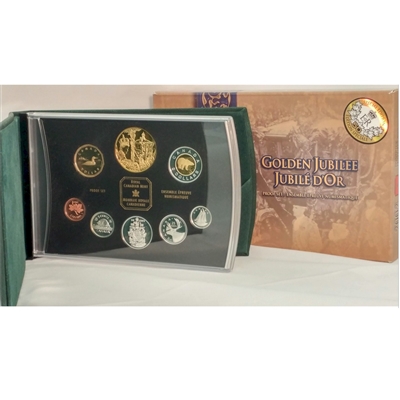 2002 Canada Gold Plated Jubilee Proof Double Dollar Set