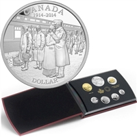 2014 Canada 100th Anniversary of WWI Silver Dollar Proof Set