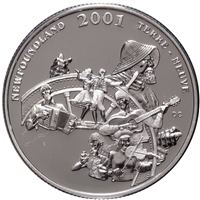 2001 Canada 50-cent Newfoundland & Labrador Folk Festival Sterling Silver