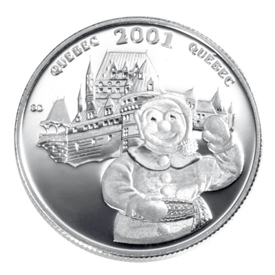 2001 50-cent Festivals of Canada - Carnaval de Quebec Sterling Silver