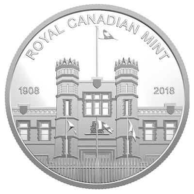 2018 Canada Silver Medallion from Proof Set Featuring Ottawa & Winnipeg Mints (sq.capsule) (No Tax)