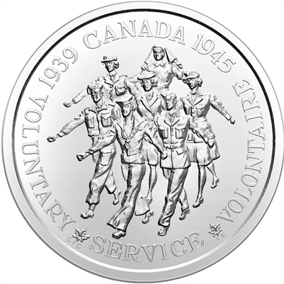 2020 Canada Volunteer Service Medallion Silver Brilliant UNC (square capsule) No Tax