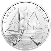 2021 Canada 100th Ann. of Bluenose Brilliant UNC Fine Silver (in Square Capsule) No Tax