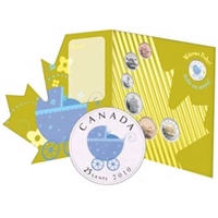 2010 Canada Baby 7-coin Gift Set with Coloured 25ct