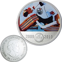 2010 Canada 50-cent Edmonton Oilers On-Ice-Action NHL Coin