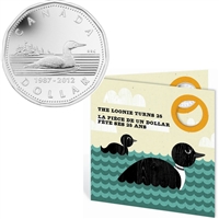 2012 Canada 25th Anniversary of the Loonie Set with Silver Plated Loon