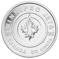 2011 Canada 50-cent Winnipeg Jets in Card