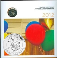 2012 Canada Birthday 6-coin Gift Set with struck 25ct.