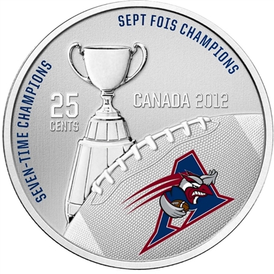 2012 Canada 25-cent Montreal Alouettes CFL - Coin and Stamp Set.