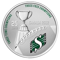 2012 Canada 25-cent Saskatchewan Rough Riders CFL Coin and Stamp Set