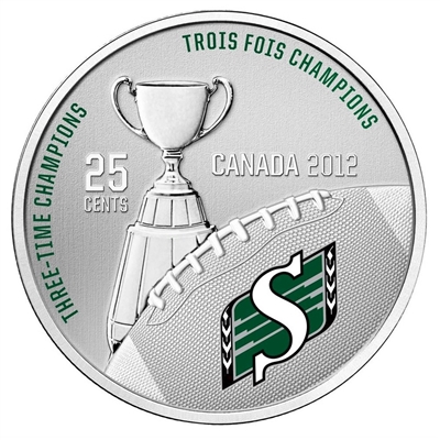 2012 Canada 25-cent Saskatchewan Rough Riders CFL Coin and Stamp Set