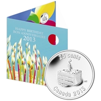 2013 Canada Birthday Gift Set with Commemorative 25-cent