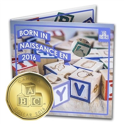 2016 Canada Baby Gift Set with struck Loon Dollar (Blocks) - 148982