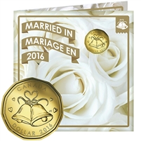 2016 Canada Wedding Gift Set with struck Loon Dollar (Wedding Bells)