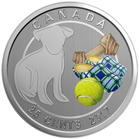 2017 Canada 25-cent Love My Dog Coin in Card