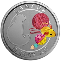 2017 Canada 25-cent Love My Cat Coin in Card