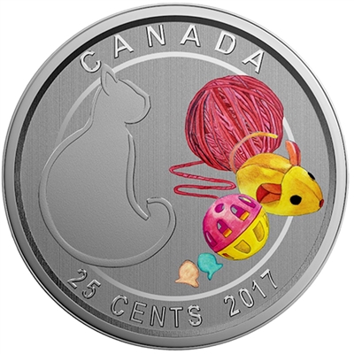 2017 Canada 25-cent Love My Cat Coin in Card