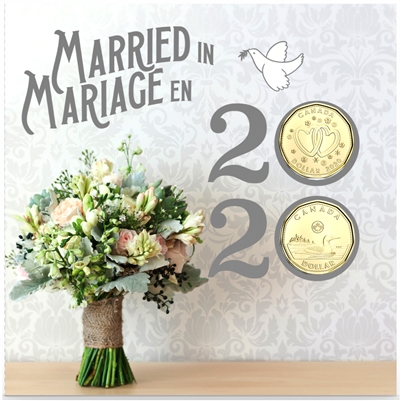 2020 Canada Wedding Coin Gift Set with Special Loon Dollar