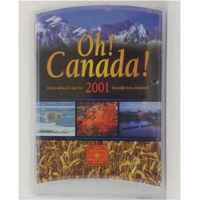 2001 Oh Canada Set (Contains Scarce 2001P 1-cent and 2001 Loon Dollar)