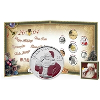2004 Canada Holiday Gift Set with Santa Claus 25-Cents.