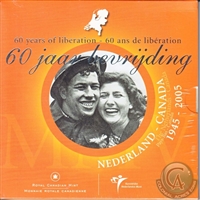 2005 Canada Netherlands Liberation Sterling Silver 25ct & BU Euro Set