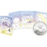 2006 Canada Baby Lullabies Loonie Sterling Silver Dollar & CD