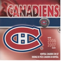 2007 Canada Montreal Canadiens NHL Coin Set with Colourized 25 Cents.
