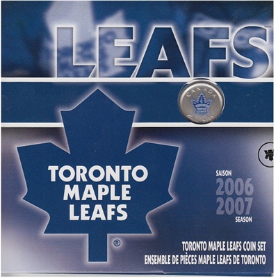 2007 Canada Toronto Maple Leafs NHL Coin Set with Colourized 25 Cents.