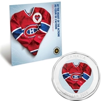 2009 Montreal Canadiens NHL Coin Set with $1 coloured jersey