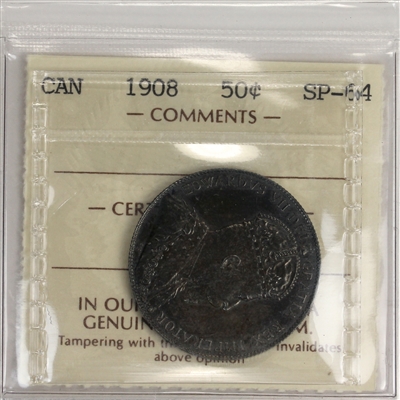 1908 Canada 50-cents ICCS Certified SP-64