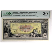 75-16-04-20 1917 Canadian Bank of Commerce $20 Aird-Logan, Small, PMG Certified VF-30