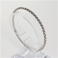 Lady's Sterling Silver Rope Bangle