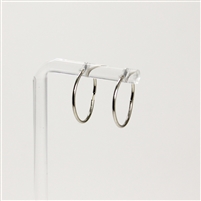 Unisex Sterling Silver Hoop Earrings