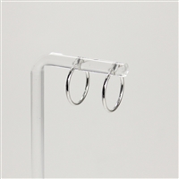 Unisex Sterling Silver Hoop Earrings