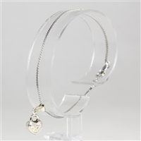 Lady's Sterling Silver Locket Design Bracelet - 7 1/2"