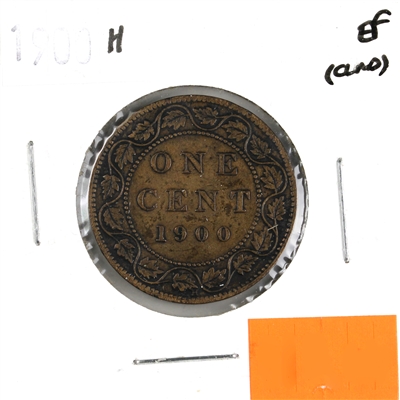 1900H Canada 1-cent Extra Fine (EF-40) Corrosion, cleaned, or impaired