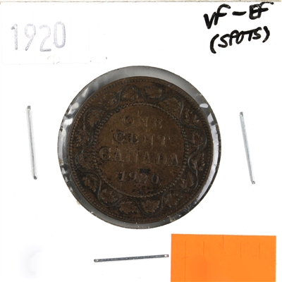 1920 Large Canada 1-cent VF-EF (VF-30) Corrosion, spots, or impaired