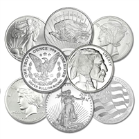 (LPO) MIXED Generic 1oz. Silver Rounds .999 Fine (TAX exempt) NO Credit Card, Paypal.