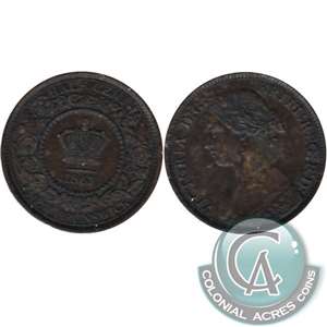 1861 New Brunswick 1/2 Cent EF-AU (EF-45) $