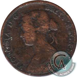 1861 New Brunswick 1-cent Very Good (VG-8)
