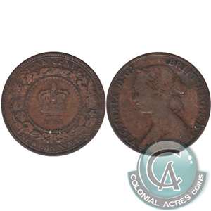 1861 New Brunswick 1-cent VG-F (VG-10)