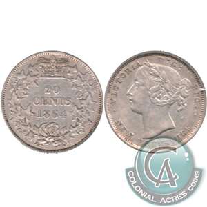 1864 New Brunswick 20-cents VF-EF (VF-30) $