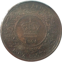 1864 Nova Scotia 1/2 Cent AU-UNC (AU-55) $